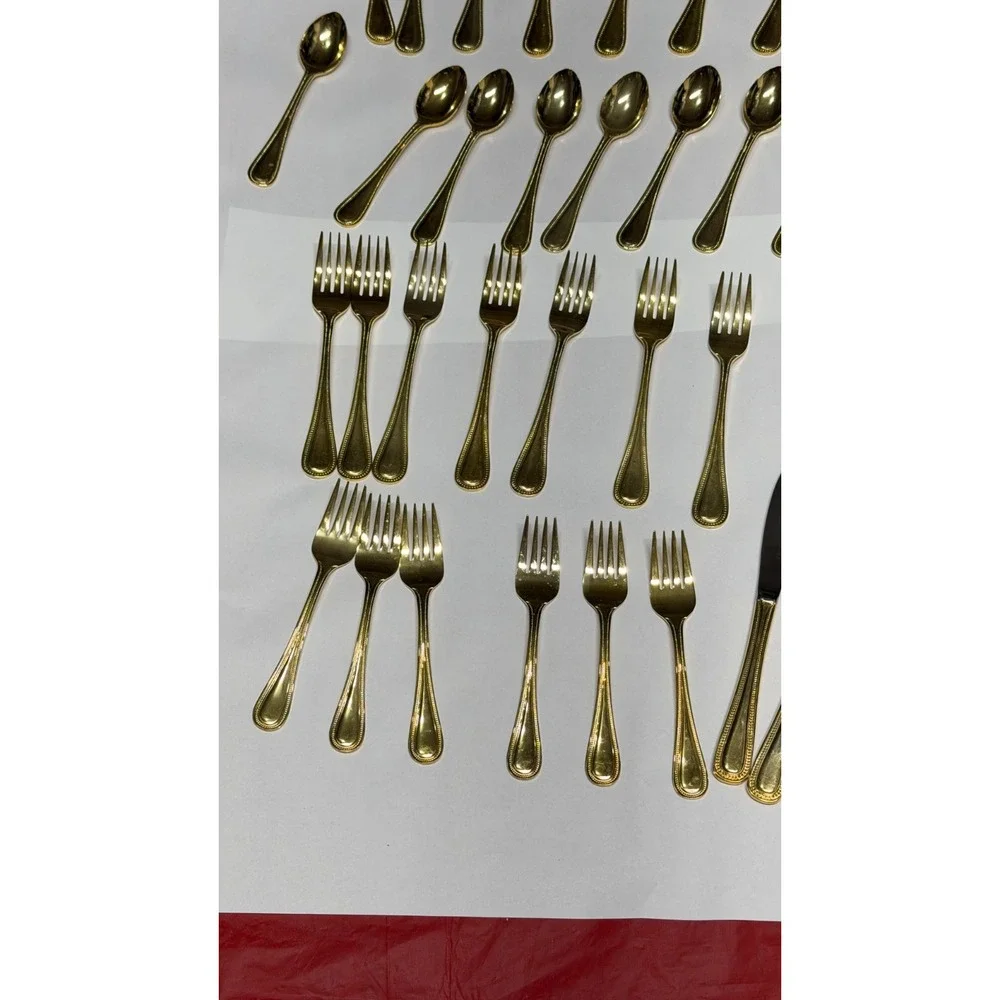 Melissa B Japan‎ Gold Flatware Set 39-Pc Stainless Steel Vintage